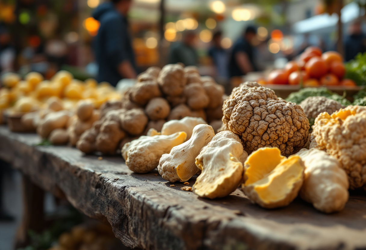 Immagine di un evento culinario autunnale con piatti tipici
