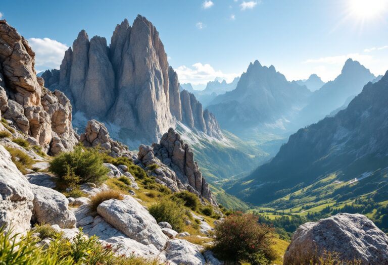 Vista panoramica delle Dolomiti con terme di lusso