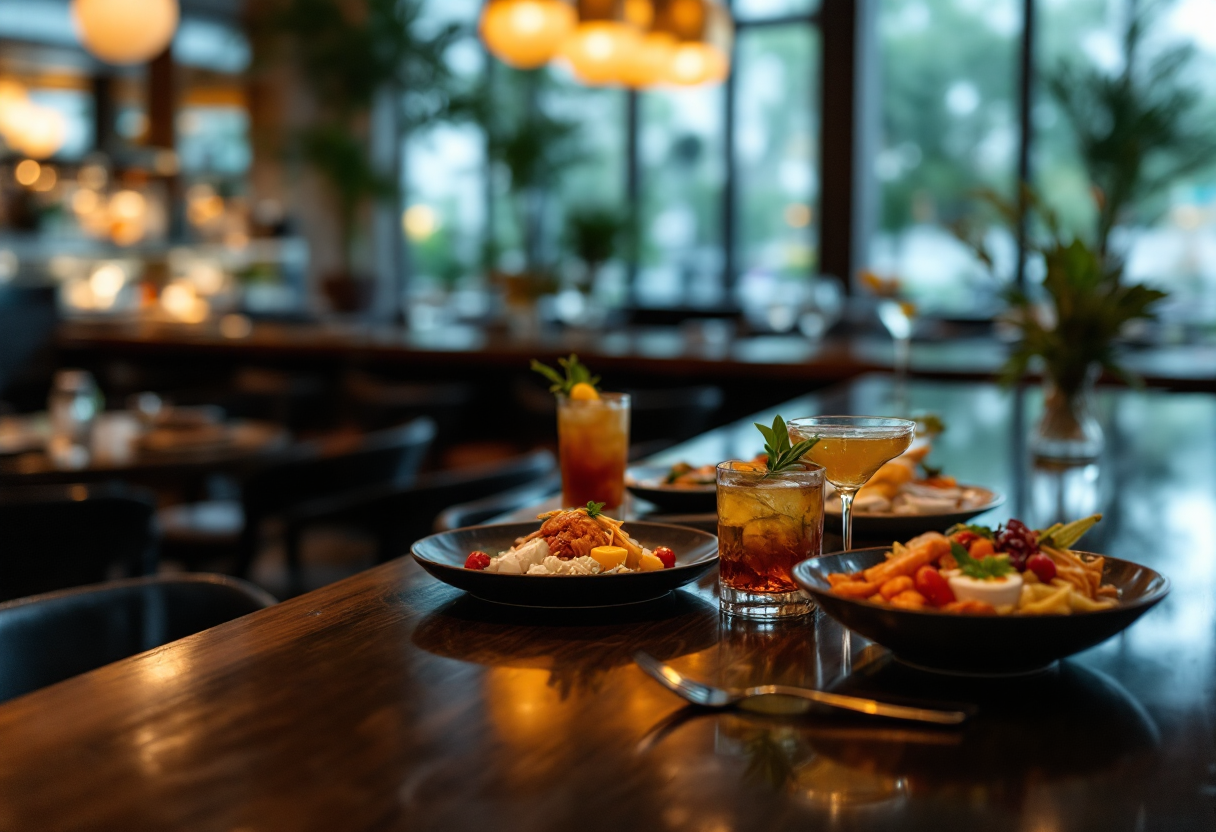 Piatto gourmet al Sunken Bar di Cabo San Lucas