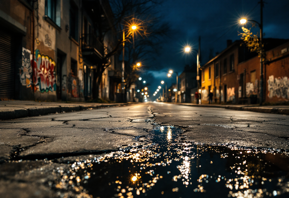 Tom Hardy in una scena d'azione del film Havoc