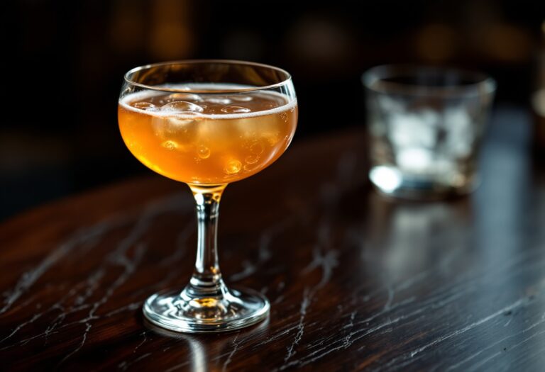 Cocktail di lusso servito in un bar esclusivo di Dubai