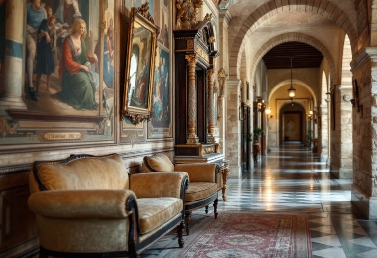 Vista del Monastero di Cortona immerso nella natura toscana