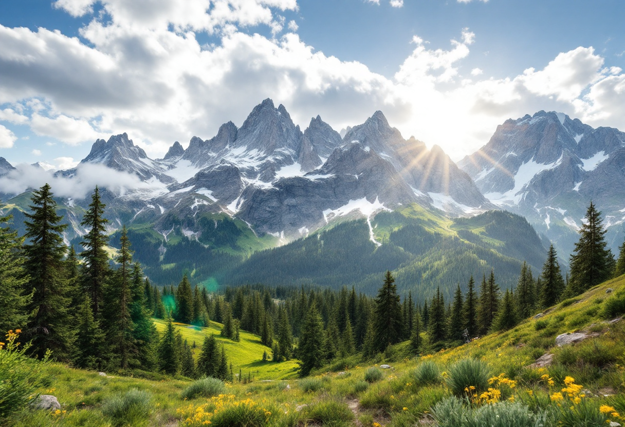 Panorama mozzafiato del Tirolo Orientale in Austria