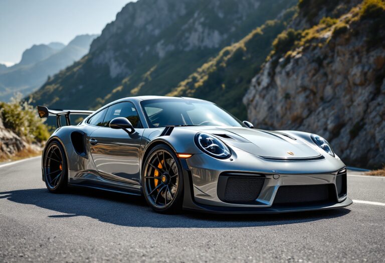 Porsche 911 GT3 in azione sul circuito del Nürburgring