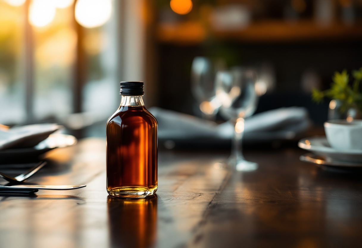 Sciroppo d'acero con infusione di cannabis per cocktail