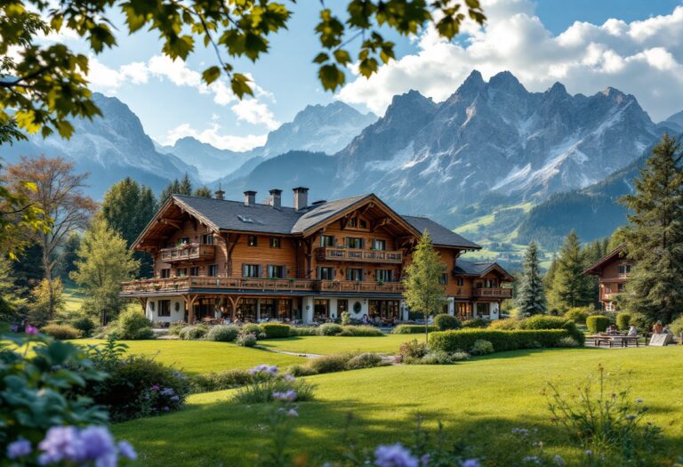Vista di un soggiorno eco-luxury nel Tirolo austriaco