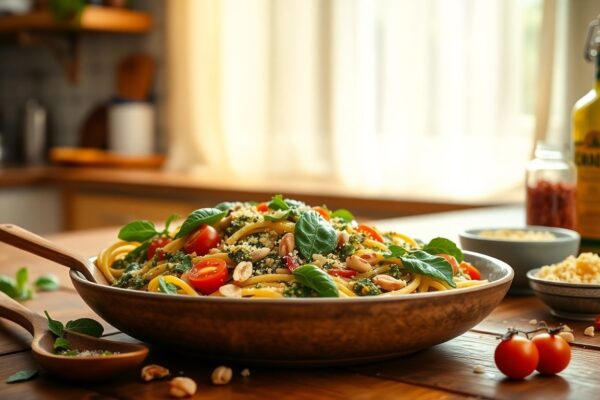 Trofie al pesto bilingue: la ricetta vincente di Giovanni Mannino