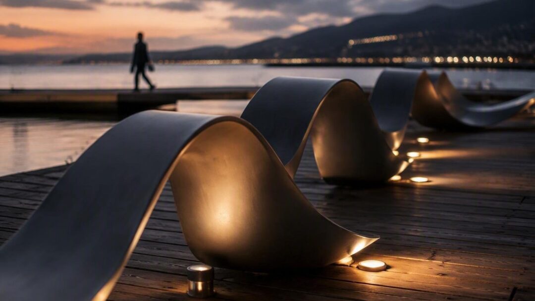 Blu design e installazione 'Nel vento' animano la Marina d'Arechi