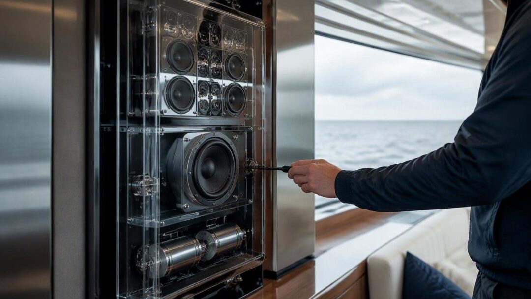Impianto audio marino premium: potenza, impermeabilità, posizionamento e taratura