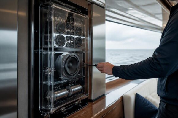 Impianto audio marino premium: potenza, impermeabilità, posizionamento e taratura