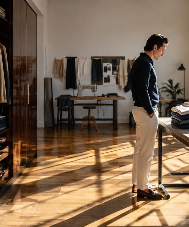 Capsule wardrobe con polo a maniche lunghe
