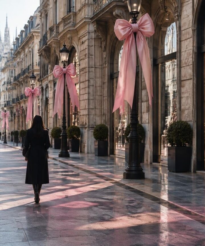 Le vie del lusso milanese si illuminano di rosa per la lotta al tumore