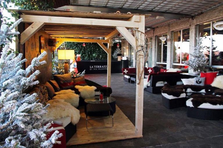 Swiss Winter Lounge a Milano: Terrazza Palestro si trasforma in uno chalet