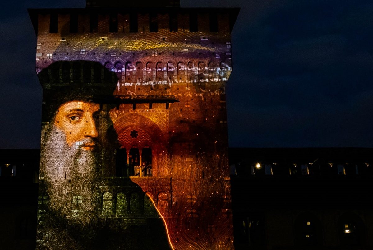 Spettacolo di luci e suoni al Castello Sforzesco per celebrare Leonardo Da Vinci
