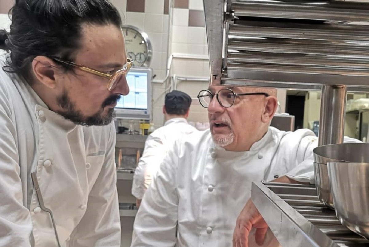 Alessandro Borghese e Claudio Sadler rilanciano la cena a 4 mani “Avanti e indietro”