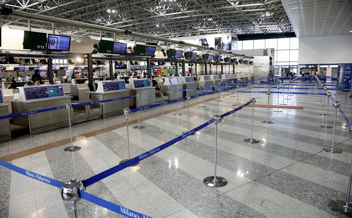Passeggeri ancora in calo a Linate e Malpensa: 70% in meno