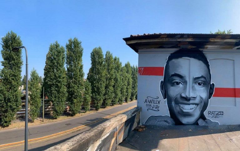 Il murales a Milano per ricordare Willy Monteiro Duarte