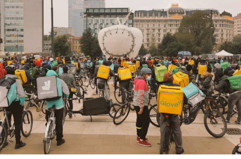 Sciopero riders Milano