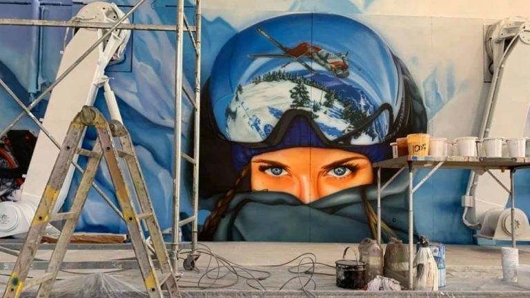 Olimpiadi Invernali: murales a tema al Villaggio dei Fiori di Milano