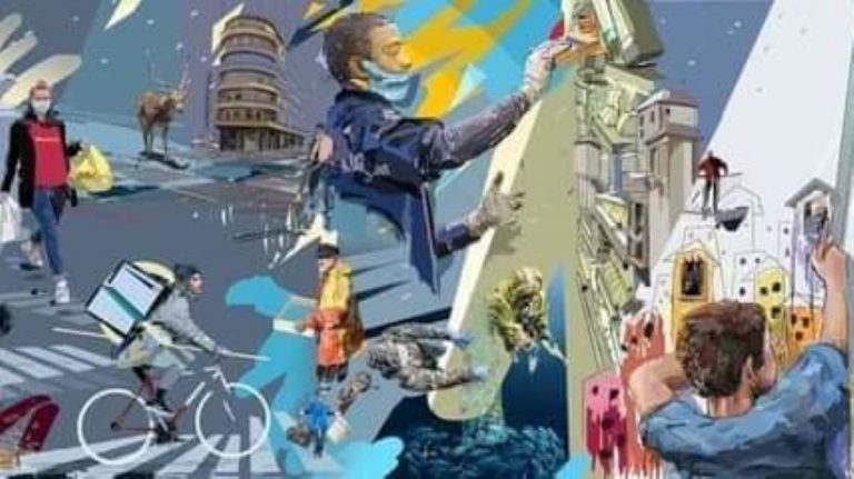 Maxi Murales a Milano: la street art celebra i lavoratori del Covid
