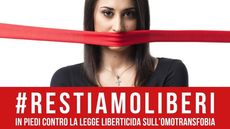 manifestazione contro ddl zan