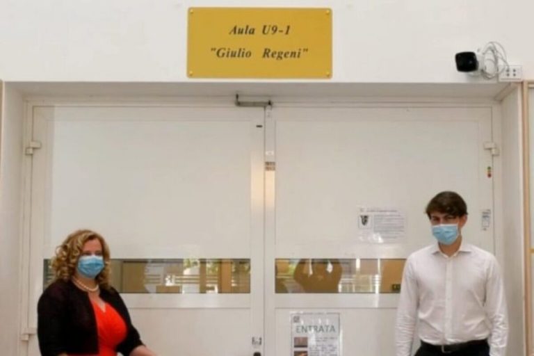 Bicocca, aula Regeni