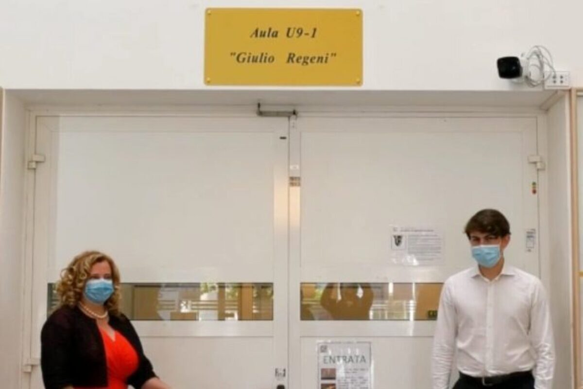 La dedica della Bicocca a Giulio Regeni: un’aula in sua memoria