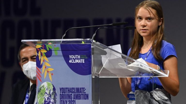 Greta Thunberg alla conferenza Youth4Climate.