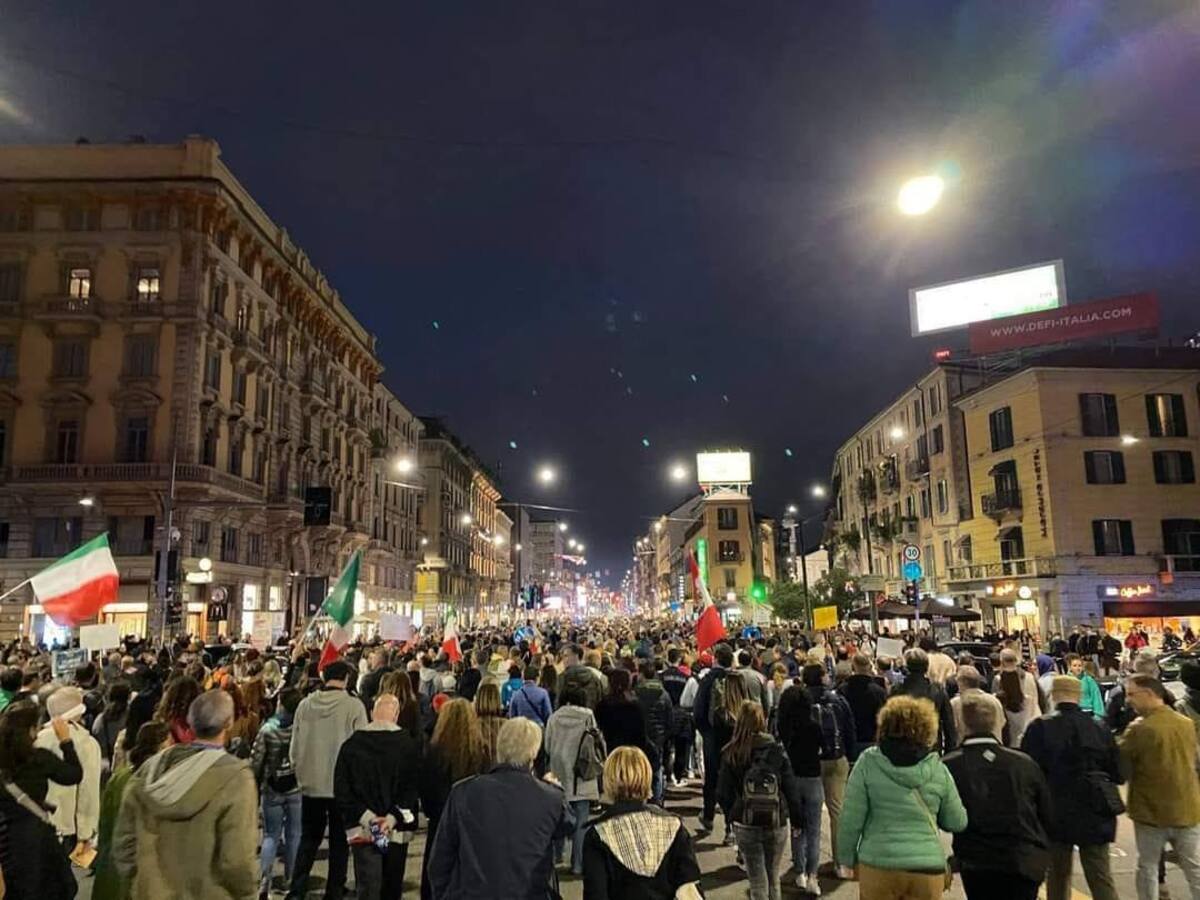 Sabato 16 ottobre a Milano manifestazione di no green pass