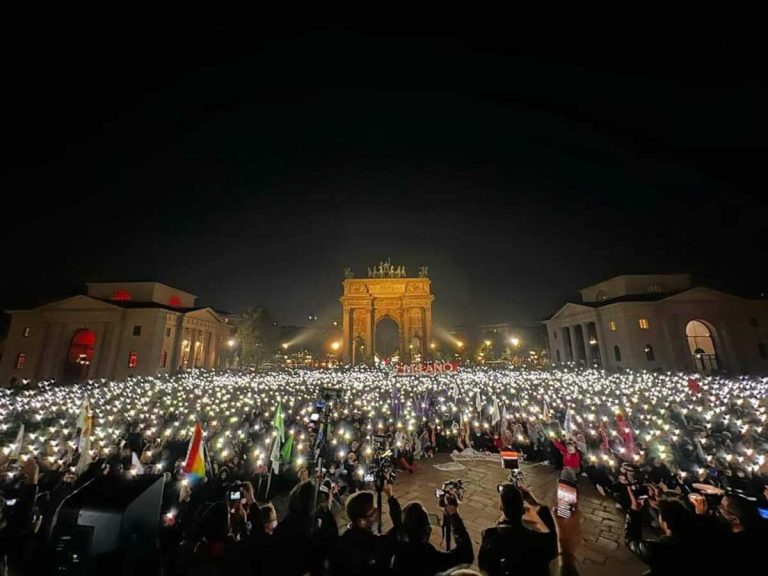 Manifestazione Ddl Zan, Arco della Pace