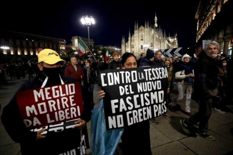 Manifestazione no Green Pass, Milano
