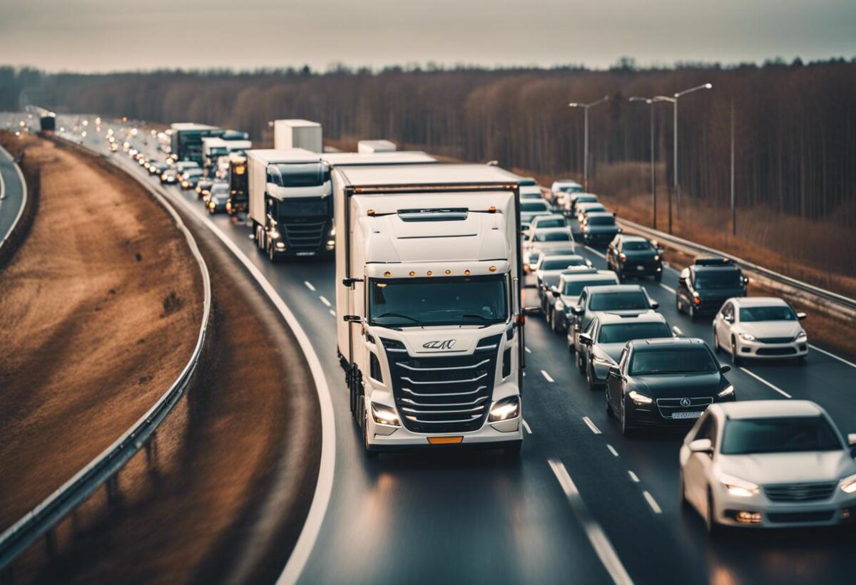 Il peso non distribuito correttamente ha fatto rischiare al camion di schiacciare le automobili: ecco il filmato.