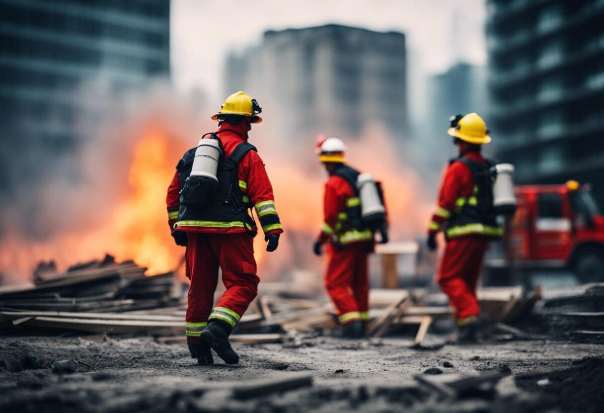 Un grande rogo si è scatenato in un sito di costruzione: cinque squadre dei pompiere sono attualmente sul luogo dell’accaduto.