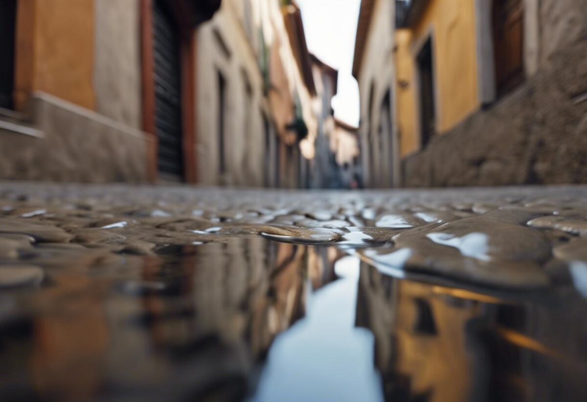 Un guasto al tubo ha trasformato la via in un corso d’acqua, provocando inondazioni in cortili e scantinati.