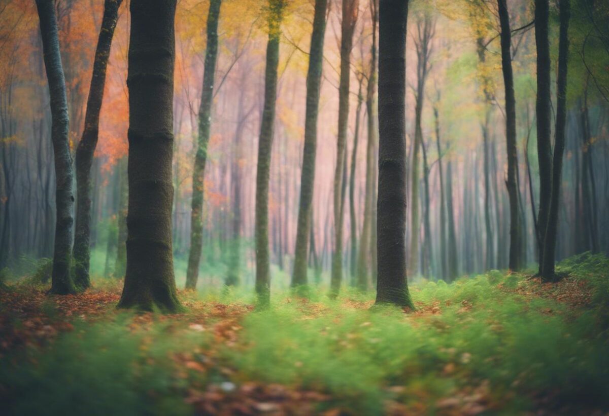 “Omaggio al verde dopo la devastazione degli alberi: un gesto d’amore con le sciarpe che abbracciano i tronchi”.