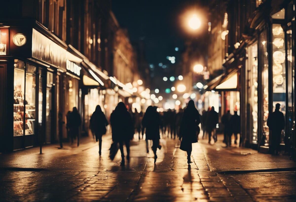 I negozi sono attivi e la musica risuona. Inaugura la Notte Bianca.