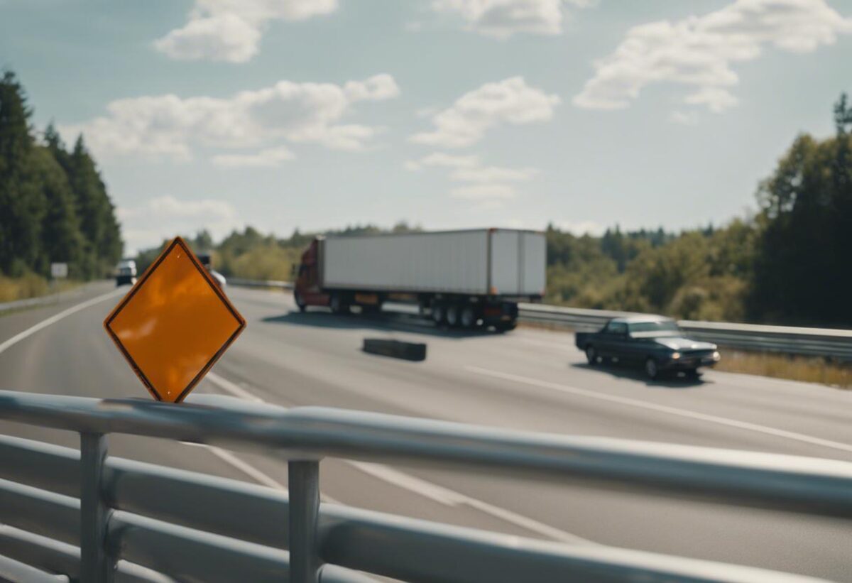 Dopo un incidente in cui un camion ha colpito un guard rail, il traffico è stato bloccato completamente.