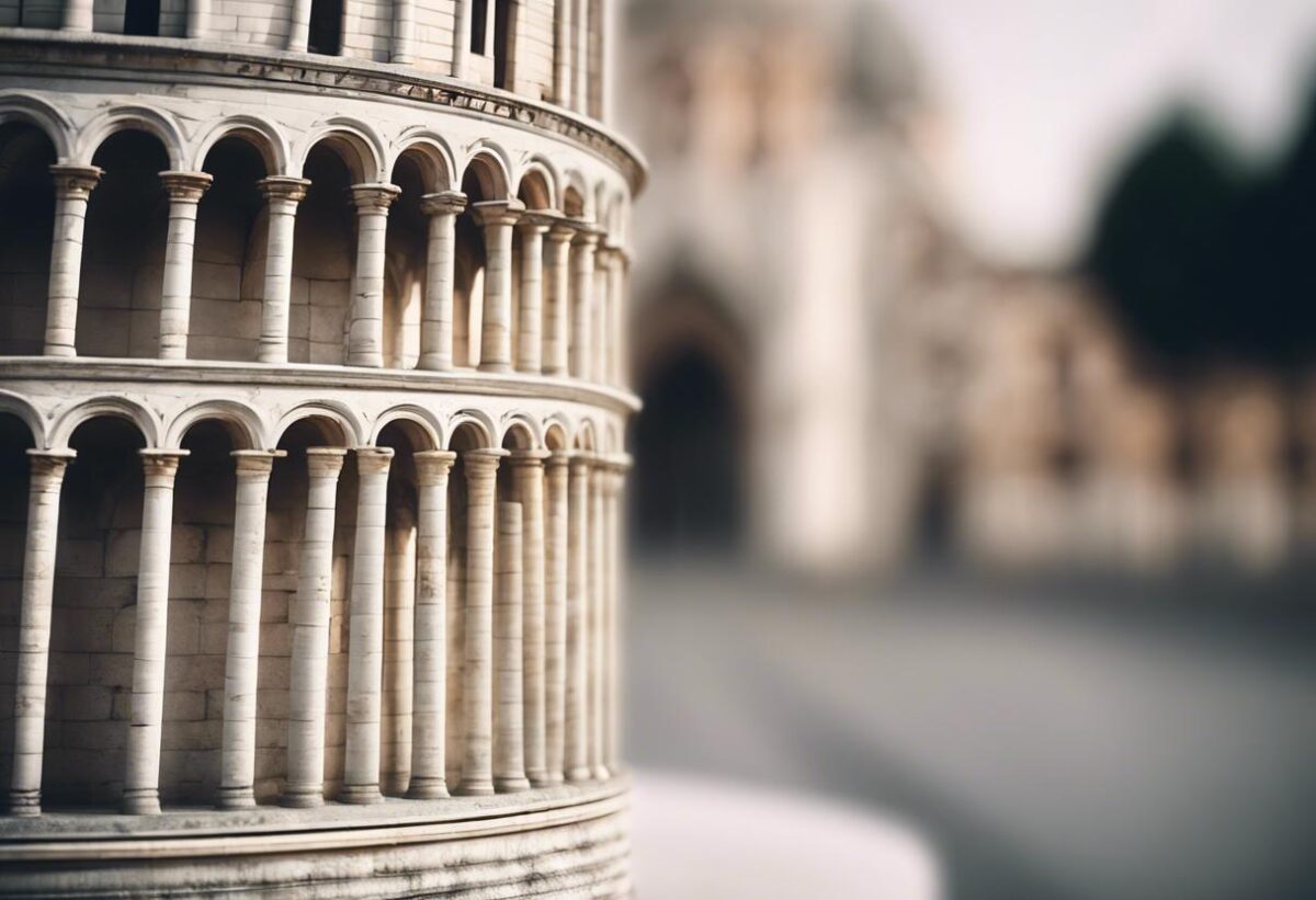 Le narrazioni di 70 anni che includono personaggi come John Kennedy Jr e Fendi, si sono svolte intorno alla Torre di Pisa.