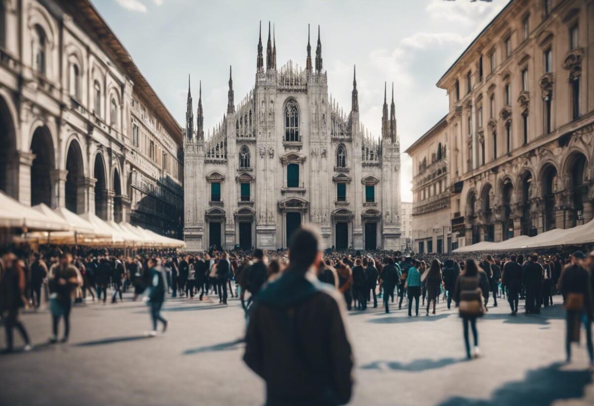A Milano, nel suo centro, si è tenuta una protesta in favore della pace in Medio Oriente.