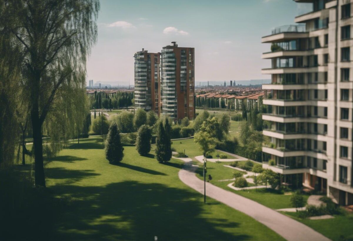 Area residenziale situata vicino a Milano 3.