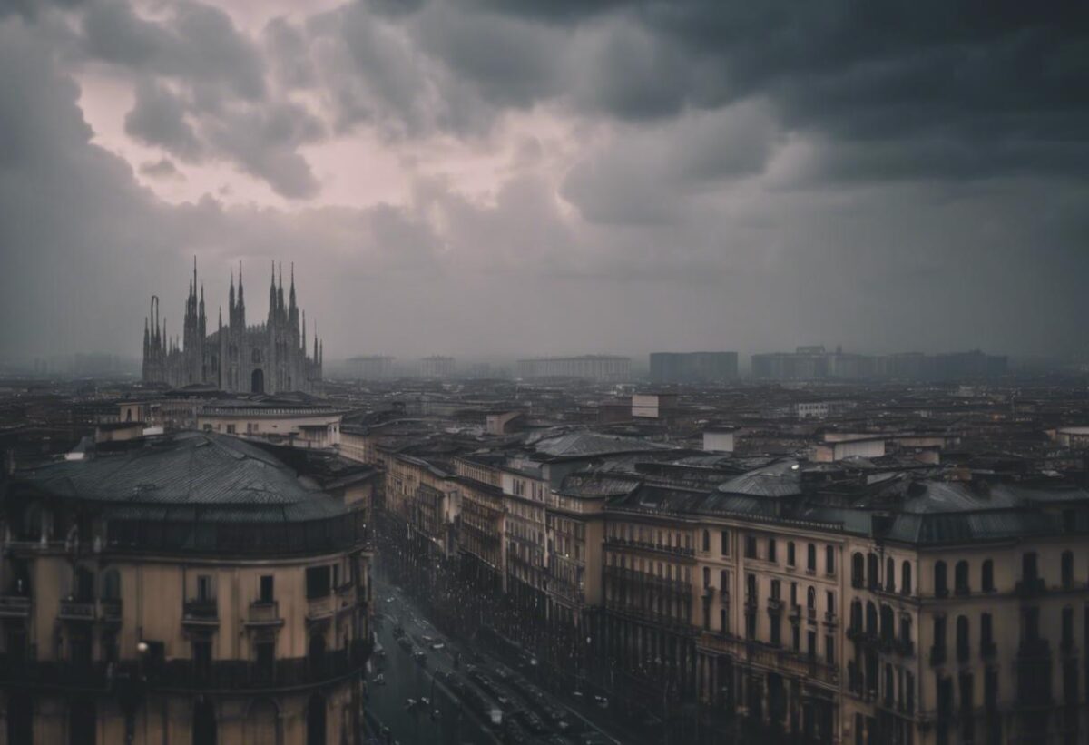 Un forte temporale colpisce Milano: previsioni del tempo.