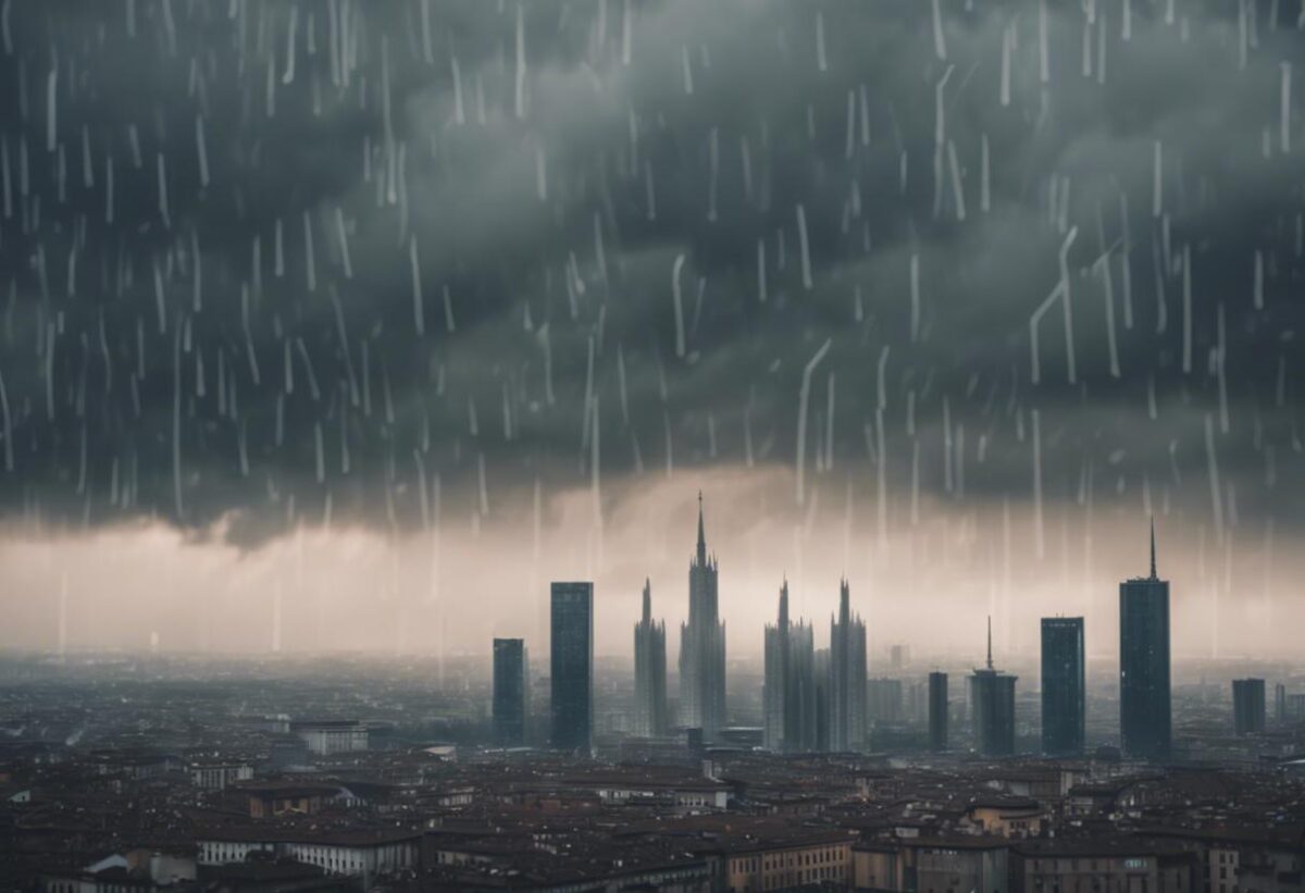A Milano si prevedono nuovi temporali accompagnati da intense piogge, con rischio di allagamenti.