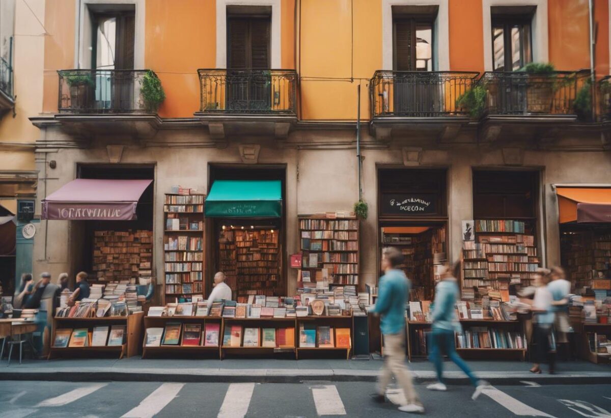 I toni vivaci di corso Garibaldi, i negozi caratteristici e la libreria autonoma.