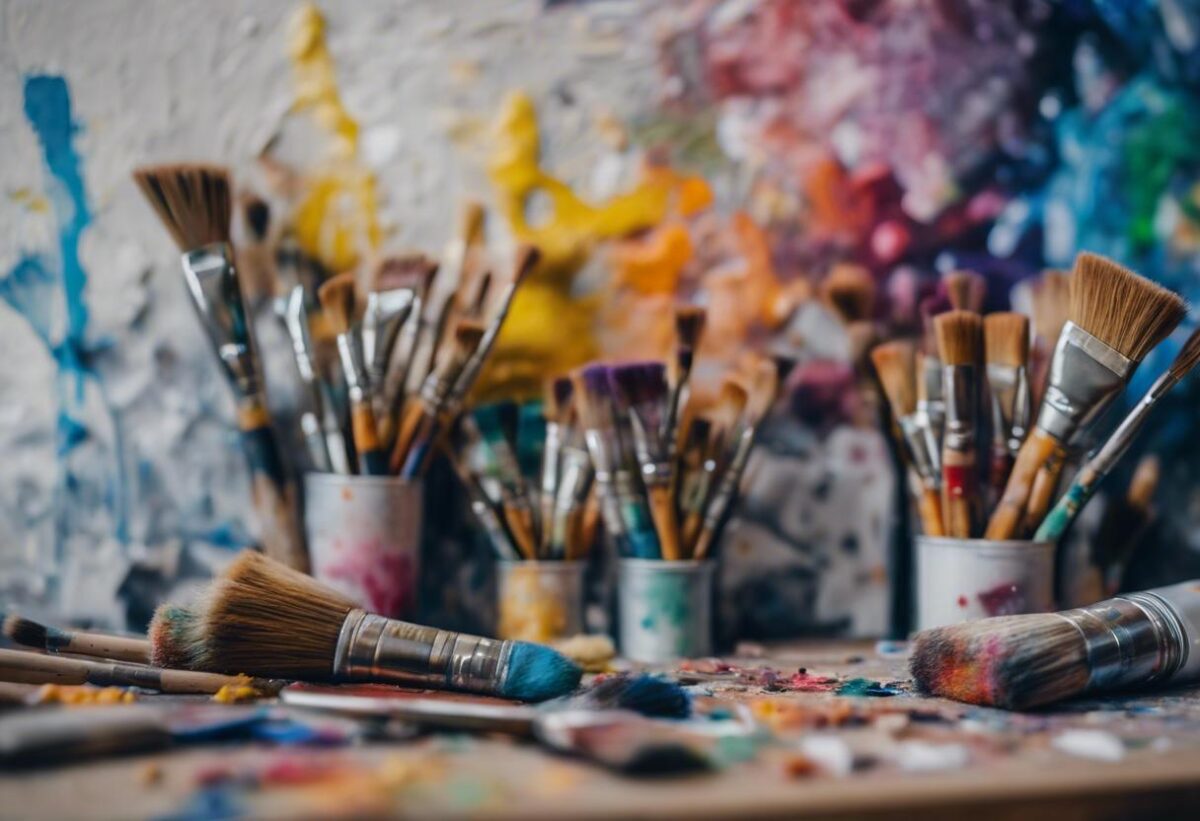 Un’opera d’arte murale realizzata da sei studentesse nel laboratorio.