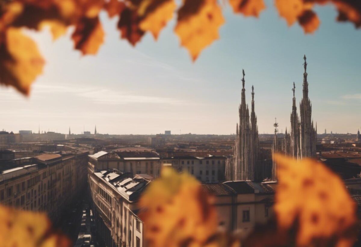 A Milano, in questo mese di ottobre, le temperature sono più miti rispetto al passato, quando si avvertiva un caldo eccessivo.