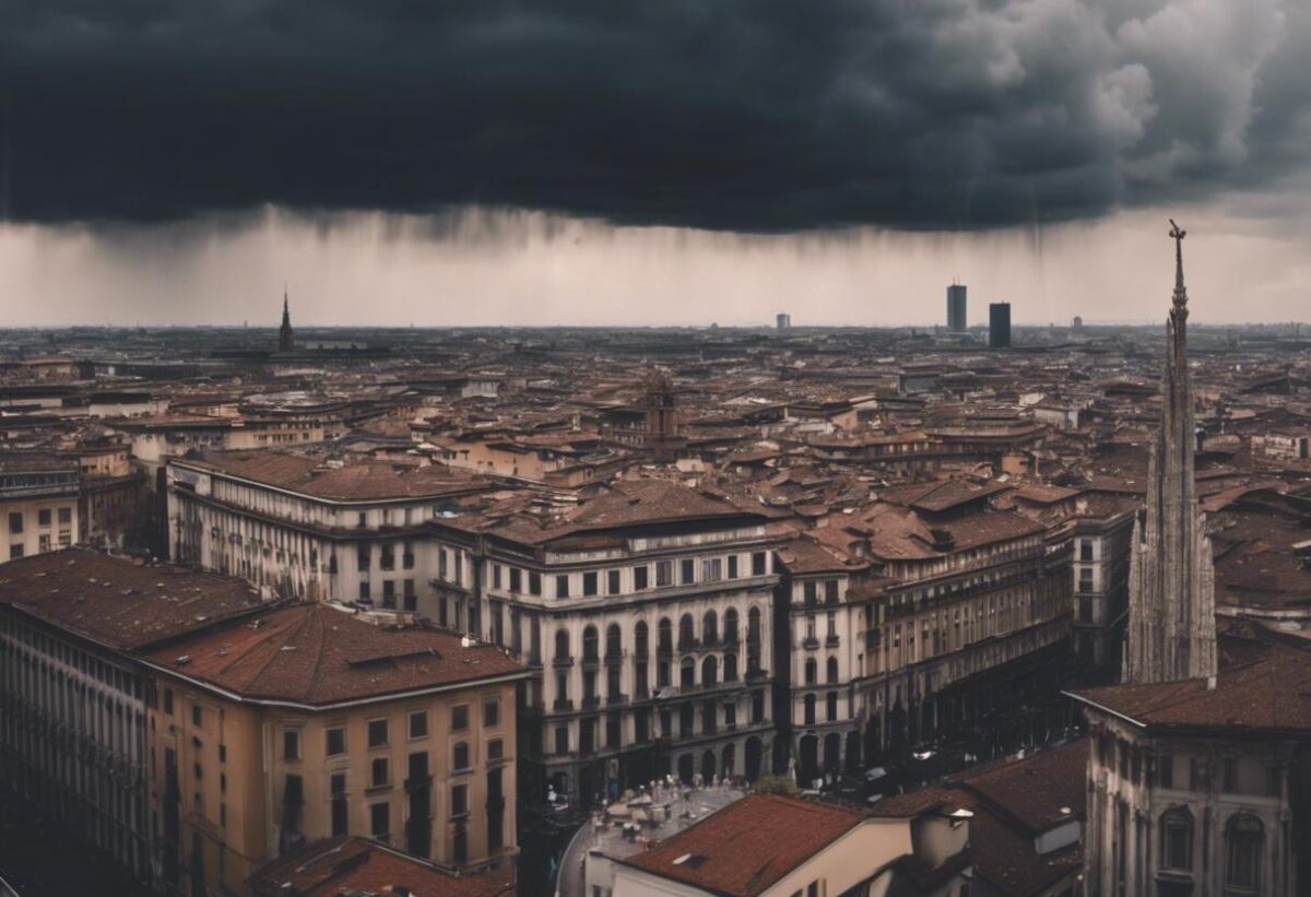 Allerta meteo per temporali a Milano e in Lombardia: chiusura delle scuole in vari comuni.