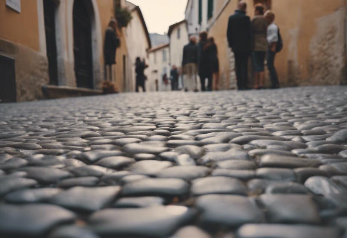 La strada Antonini ha visto il momento della cerimonia per la prima pietra.