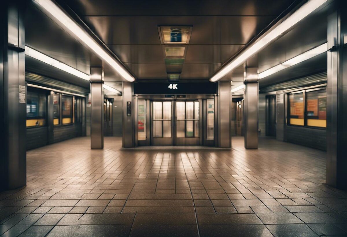 L’ingresso dell’M4 che si affaccia nel nulla (sul pozzo dell’ascensore).