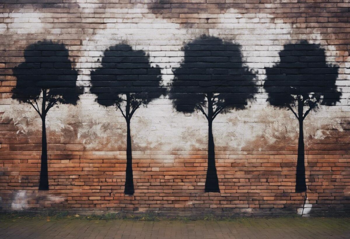 È stato svelato a Milano un murale che emula la respirazione di cinque alberi.