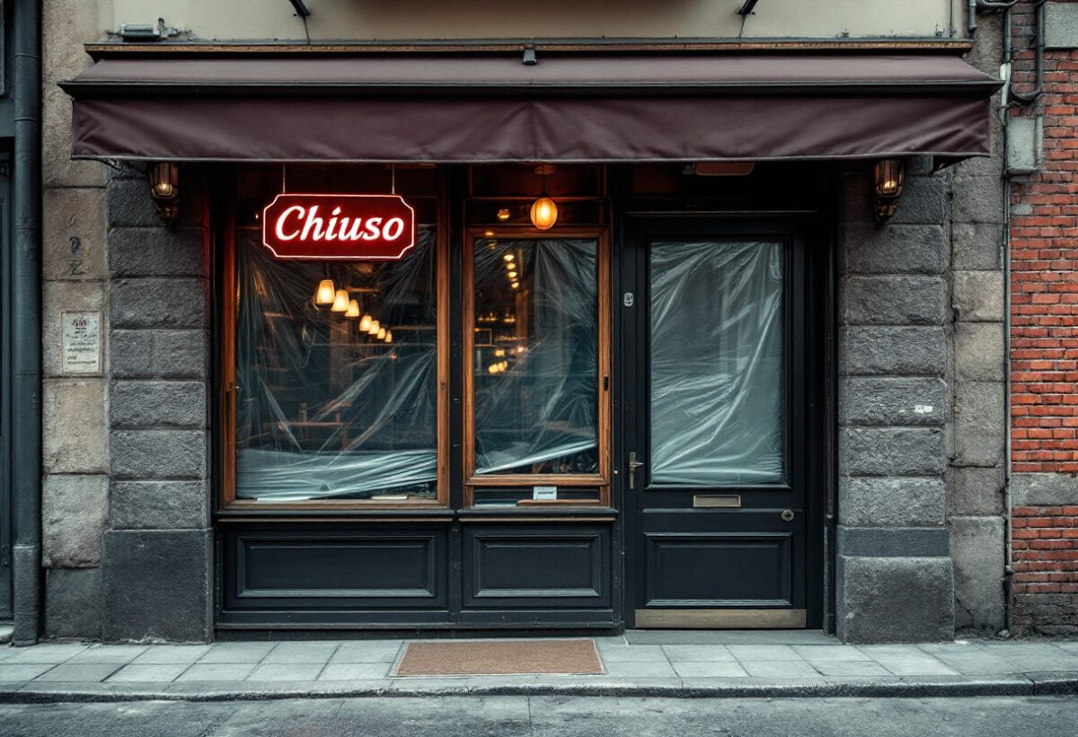 Chiusura temporanea di un bar a Milano per violazioni delle norme